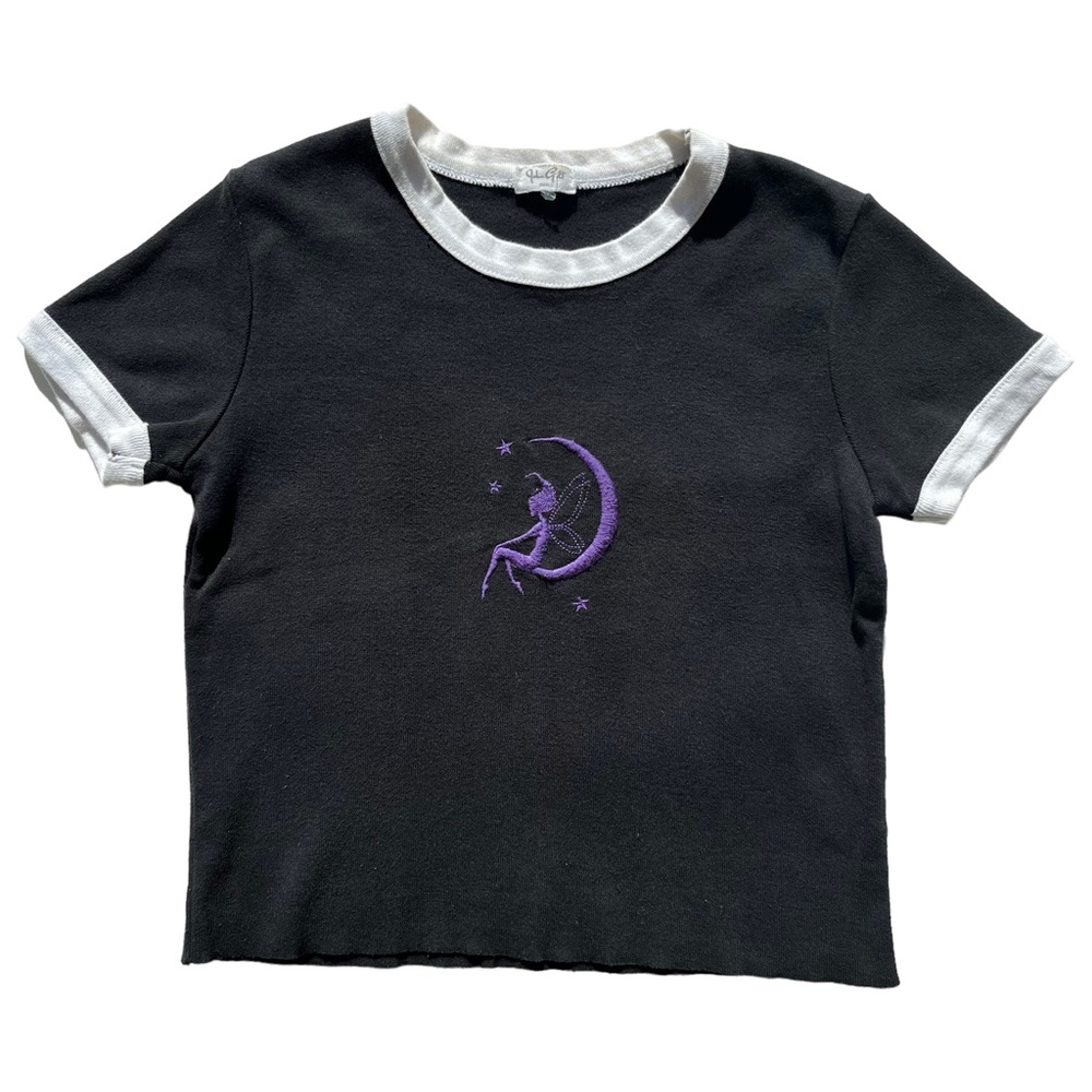 Rare Brandy Melville John Galt Purple Fairy Crop Top